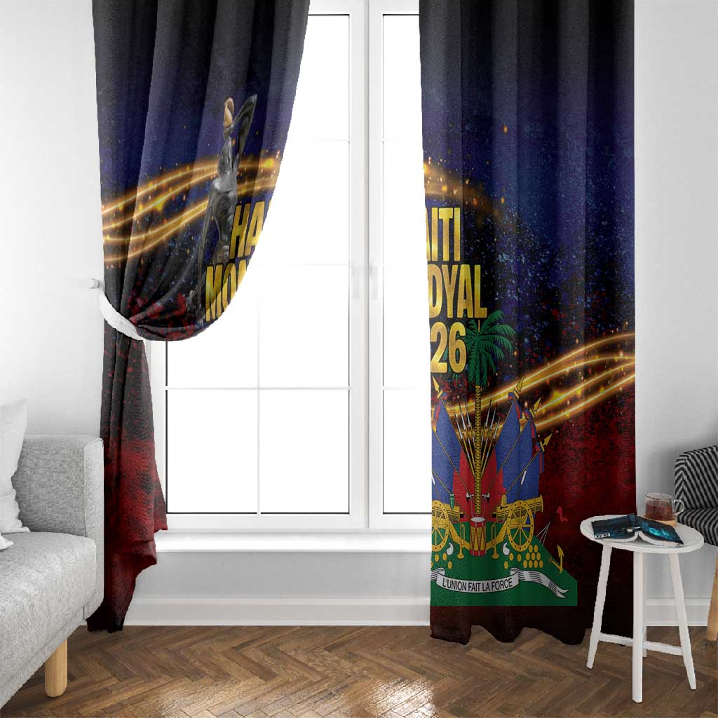 Haiti Mondyal 2026 Window Curtain Proud to Be Haitian
