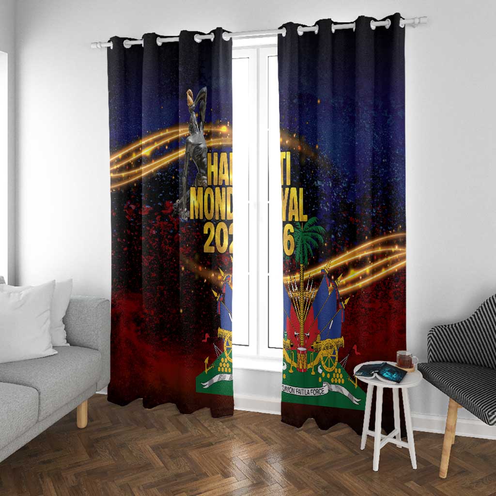 Haiti Mondyal 2026 Window Curtain Proud to Be Haitian
