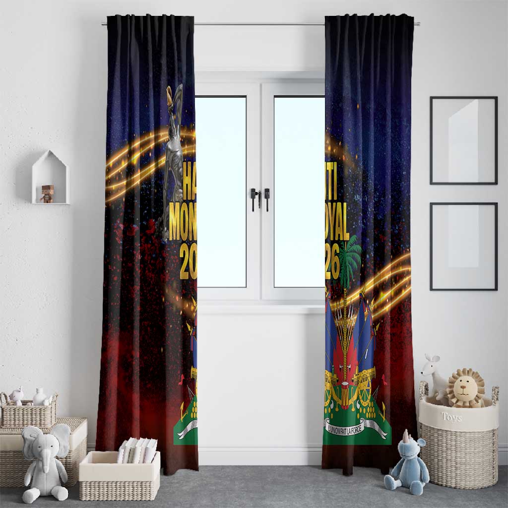 Haiti Mondyal 2026 Window Curtain Proud to Be Haitian