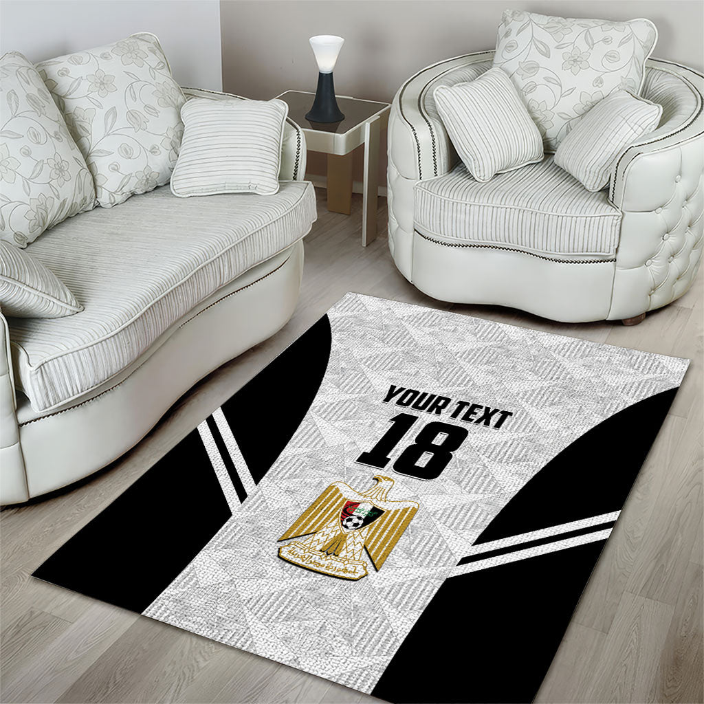 Custom Egypt Football Area Rug 2026 Glory Run White Edition