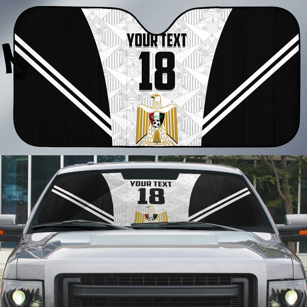 Custom Egypt Football Auto Sun Shade 2026 Glory Run White Edition