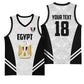 Custom Egypt Football Basketball Jersey 2026 Glory Run White Edition