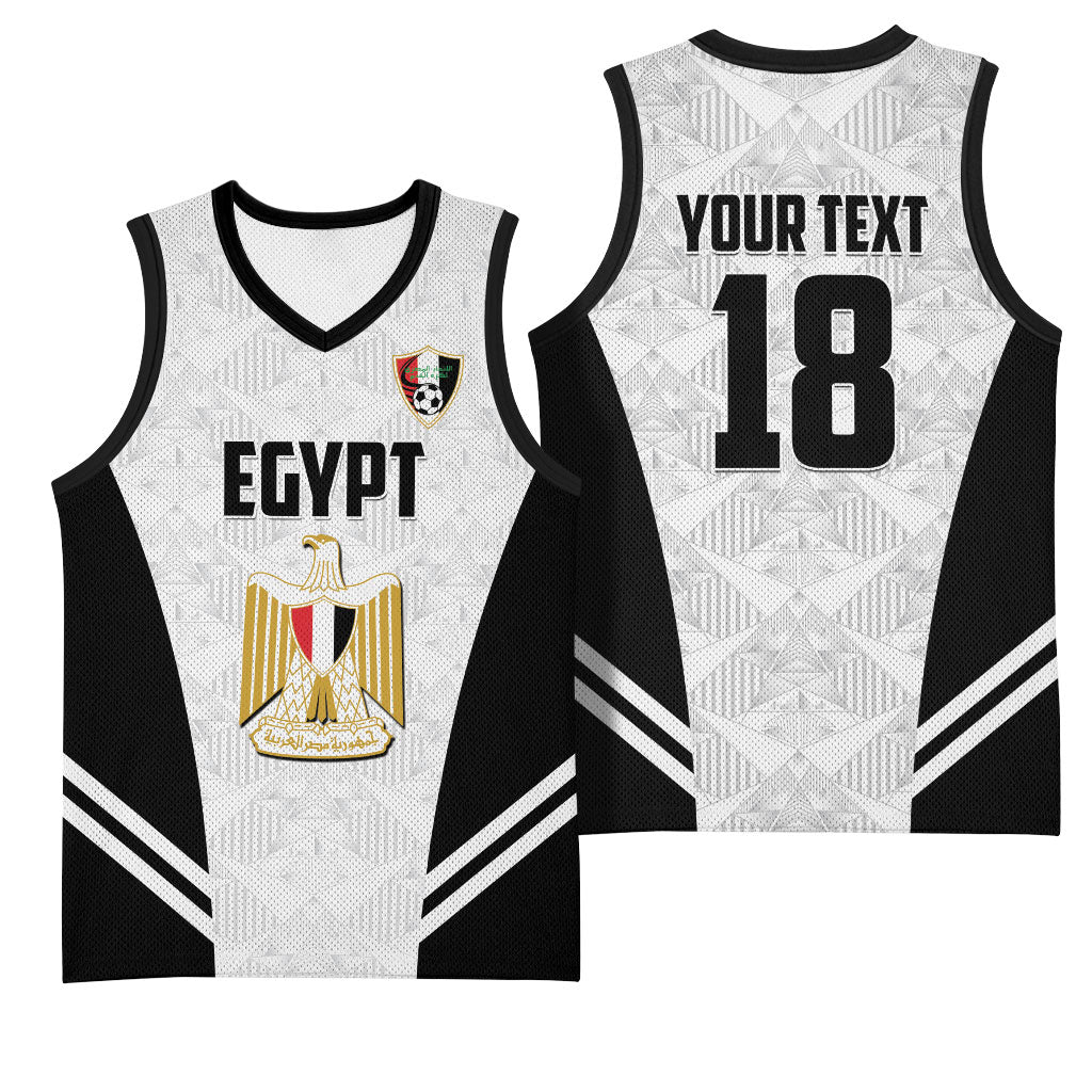Custom Egypt Football Basketball Jersey 2026 Glory Run White Edition
