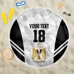 Custom Egypt Football Beach Blanket 2026 Glory Run White Edition