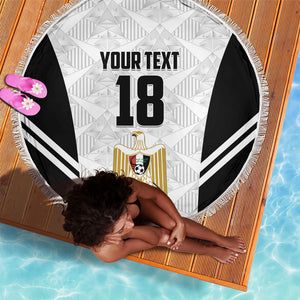 Custom Egypt Football Beach Blanket 2026 Glory Run White Edition