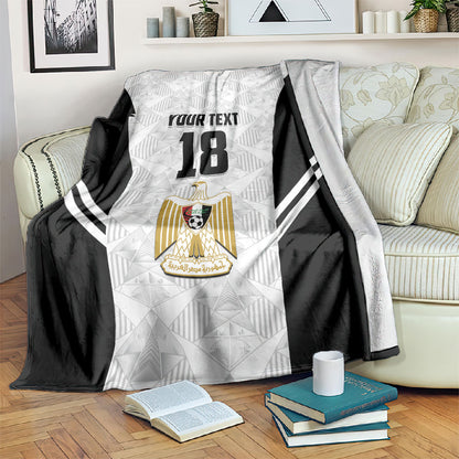 Custom Egypt Football Blanket 2026 Glory Run White Edition