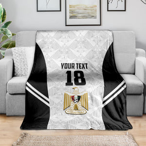 Custom Egypt Football Blanket 2026 Glory Run White Edition