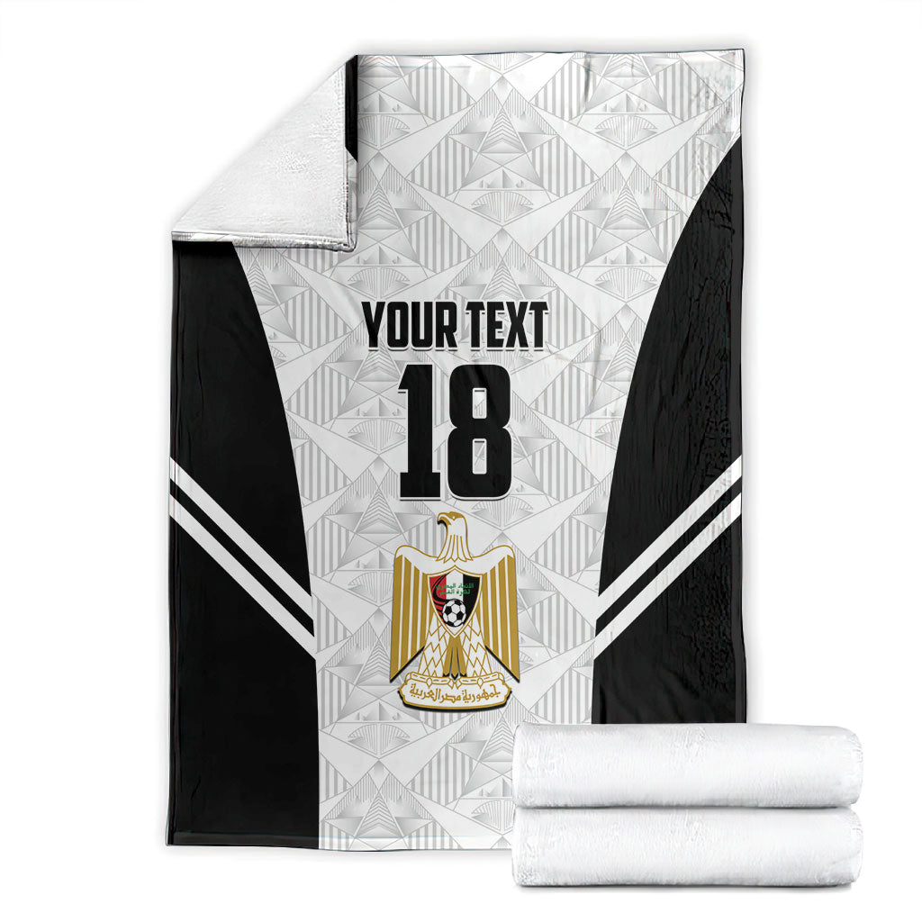 Custom Egypt Football Blanket 2026 Glory Run White Edition