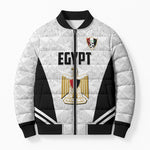 Custom Egypt Football Bomber Puffer Jacket 2026 Glory Run White Edition