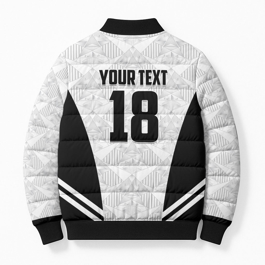 Custom Egypt Football Bomber Puffer Jacket 2026 Glory Run White Edition