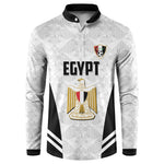 Custom Egypt Football Button Sweatshirt 2026 Glory Run White Edition