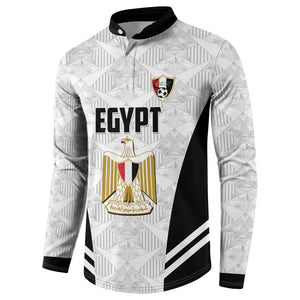Custom Egypt Football Button Sweatshirt 2026 Glory Run White Edition