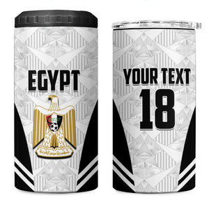 Custom Egypt Football 4 in 1 Can Cooler Tumbler 2026 Glory Run White Edition