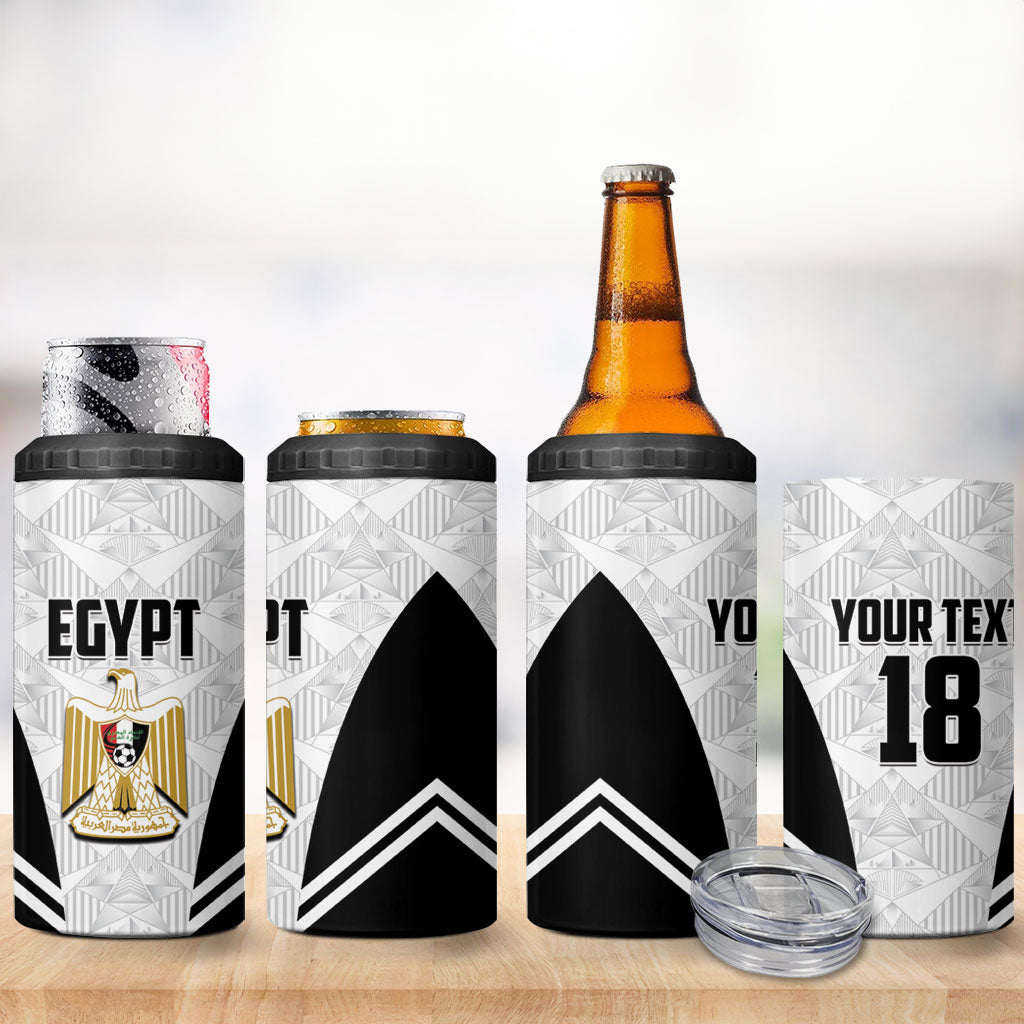Custom Egypt Football 4 in 1 Can Cooler Tumbler 2026 Glory Run White Edition