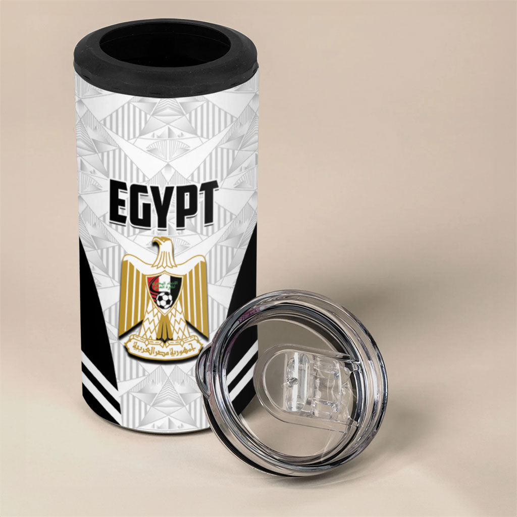 Custom Egypt Football 4 in 1 Can Cooler Tumbler 2026 Glory Run White Edition
