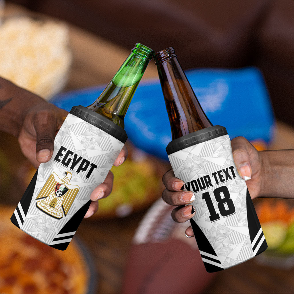Custom Egypt Football 4 in 1 Can Cooler Tumbler 2026 Glory Run White Edition