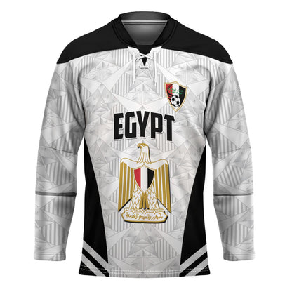 Custom Egypt Football Hockey Jersey 2026 Glory Run White Edition