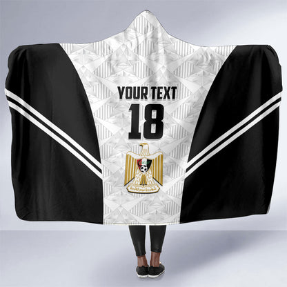 Custom Egypt Football Hooded Blanket 2026 Glory Run White Edition