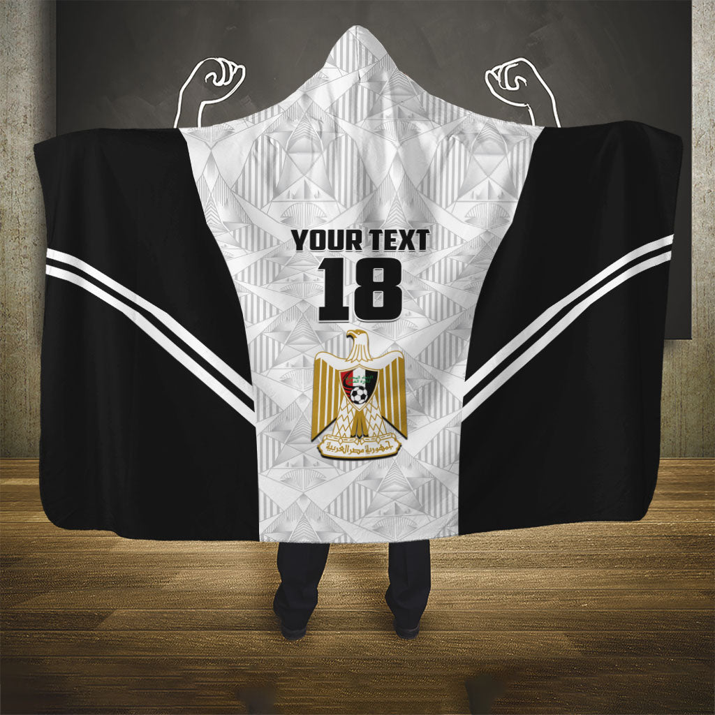 Custom Egypt Football Hooded Blanket 2026 Glory Run White Edition