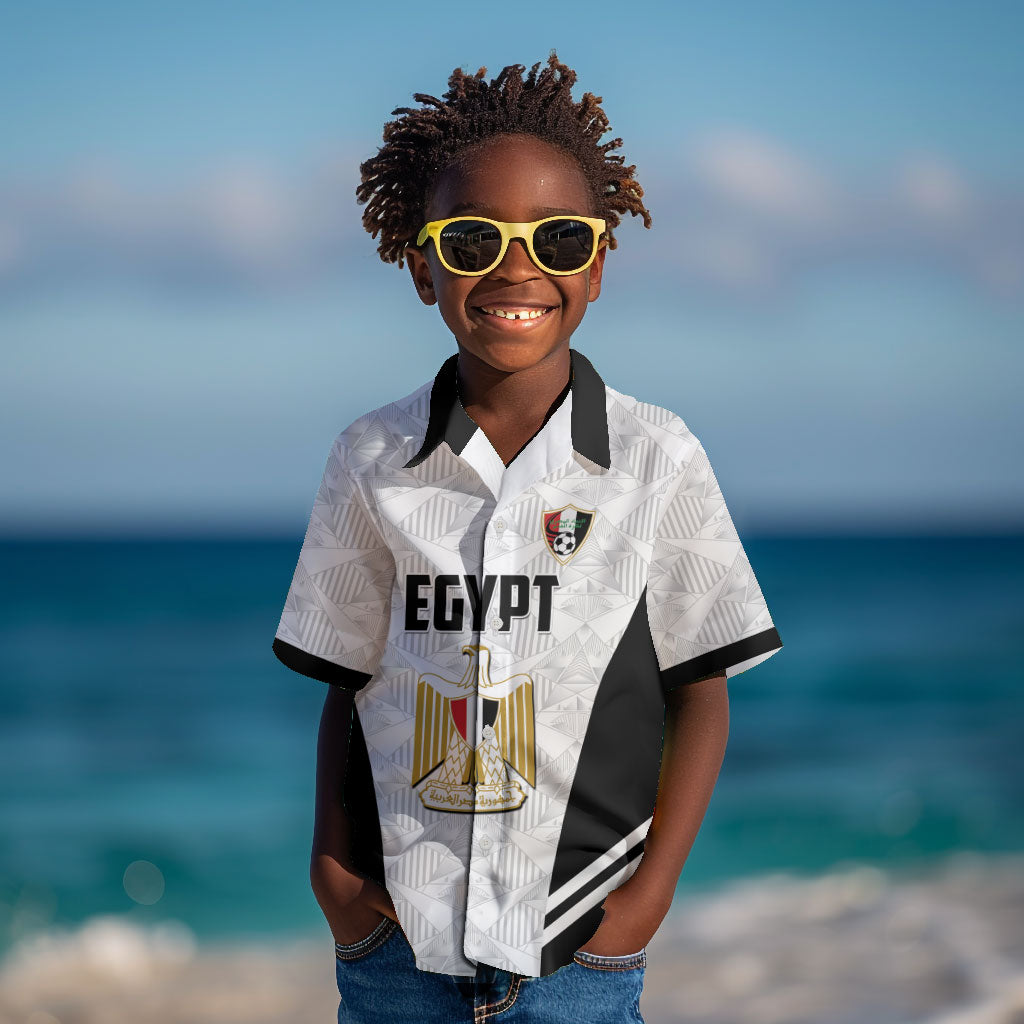 Custom Egypt Football Kid Hawaiian Shirt 2026 Glory Run White Edition