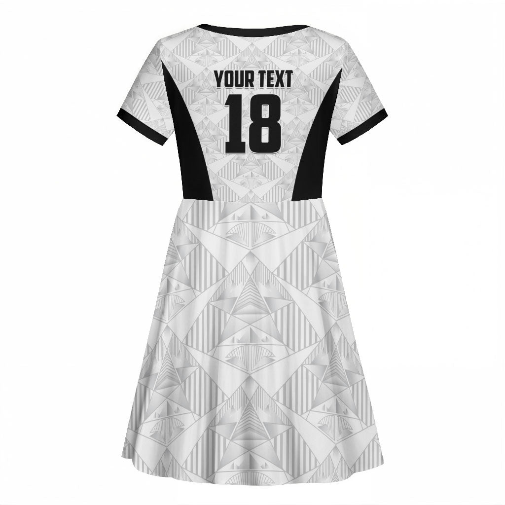 Custom Egypt Football Kid Short Sleeve Dress 2026 Glory Run White Edition