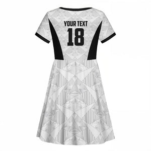 Custom Egypt Football Kid Short Sleeve Dress 2026 Glory Run White Edition