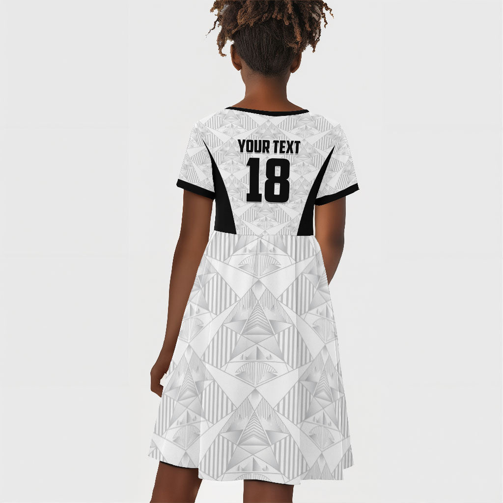 Custom Egypt Football Kid Short Sleeve Dress 2026 Glory Run White Edition