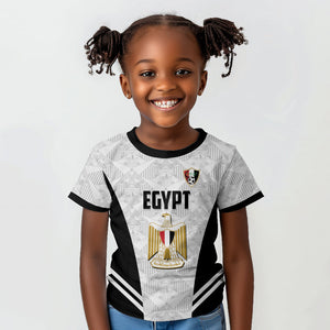 Custom Egypt Football Kid T shirt 2026 Glory Run White Edition