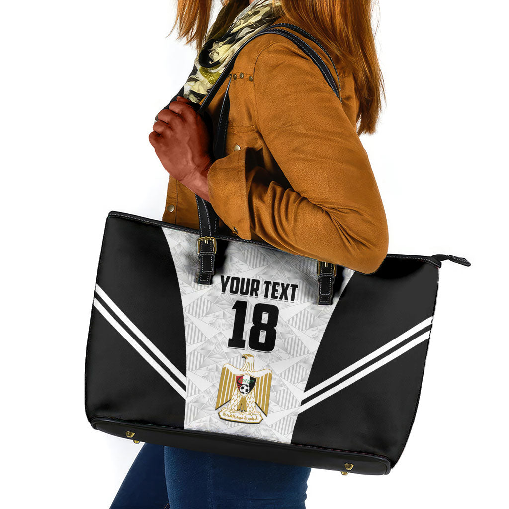 Custom Egypt Football Leather Tote Bag 2026 Glory Run White Edition