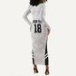 Custom Egypt Football Long Sleeve Bodycon Dress 2026 Glory Run White Edition