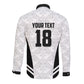 Custom Egypt Football Long Sleeve Button Shirt 2026 Glory Run White Edition