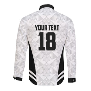 Custom Egypt Football Long Sleeve Button Shirt 2026 Glory Run White Edition