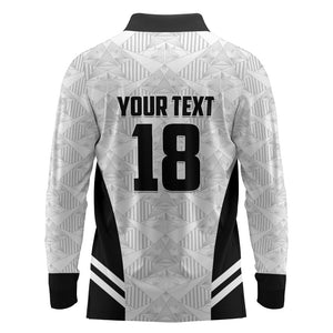 Custom Egypt Football Long Sleeve Polo Shirt 2026 Glory Run White Edition