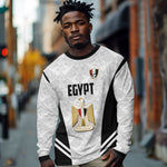 Custom Egypt Football Long Sleeve Shirt 2026 Glory Run White Edition