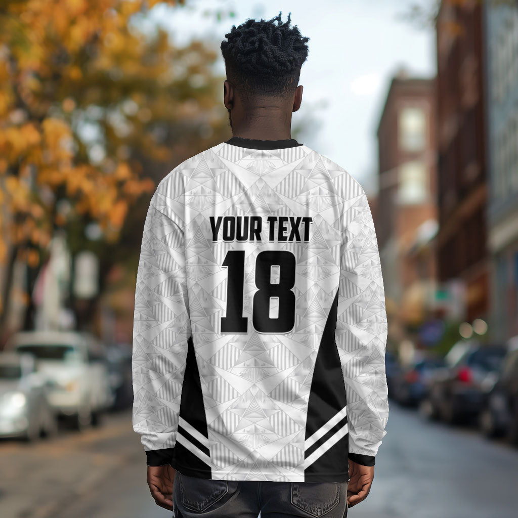 Custom Egypt Football Long Sleeve Shirt 2026 Glory Run White Edition