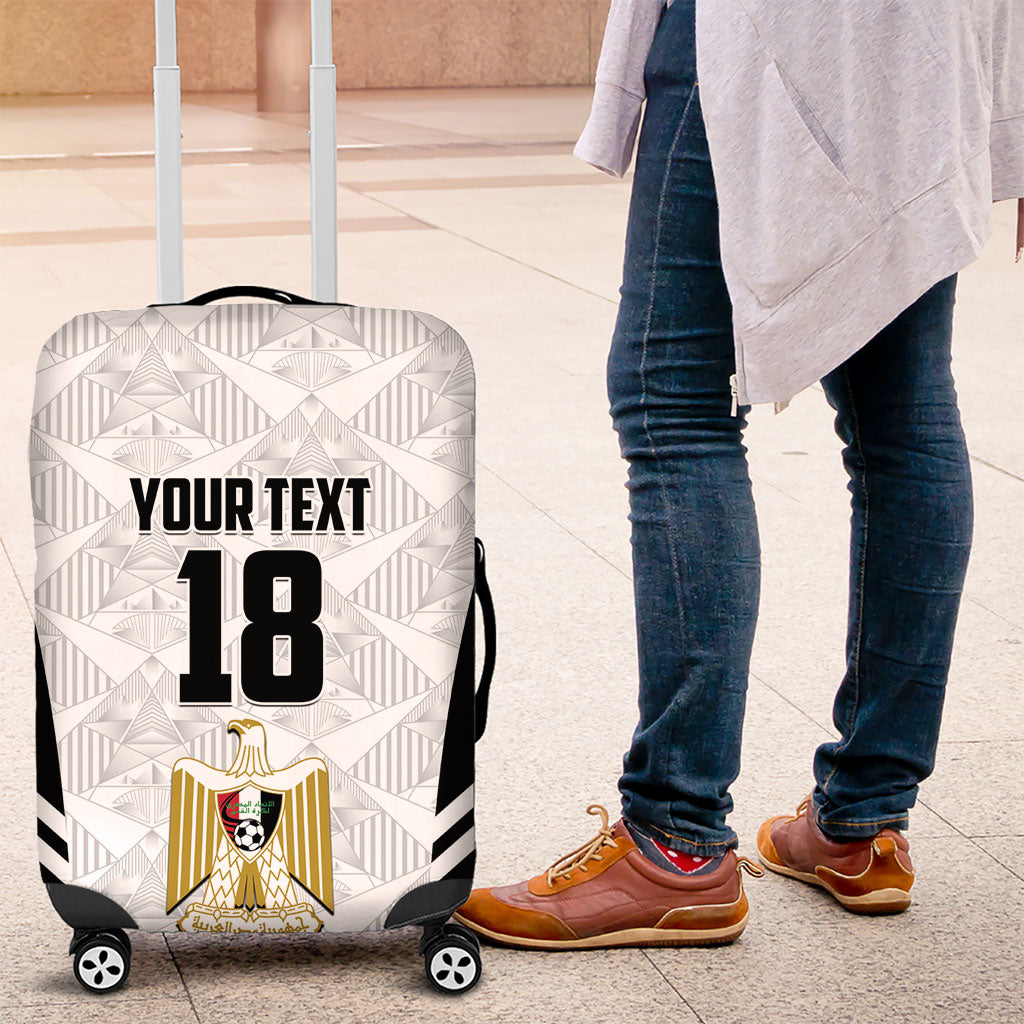 Custom Egypt Football Luggage Cover 2026 Glory Run White Edition