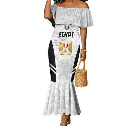 Custom Egypt Football Mermaid Dress 2026 Glory Run White Edition