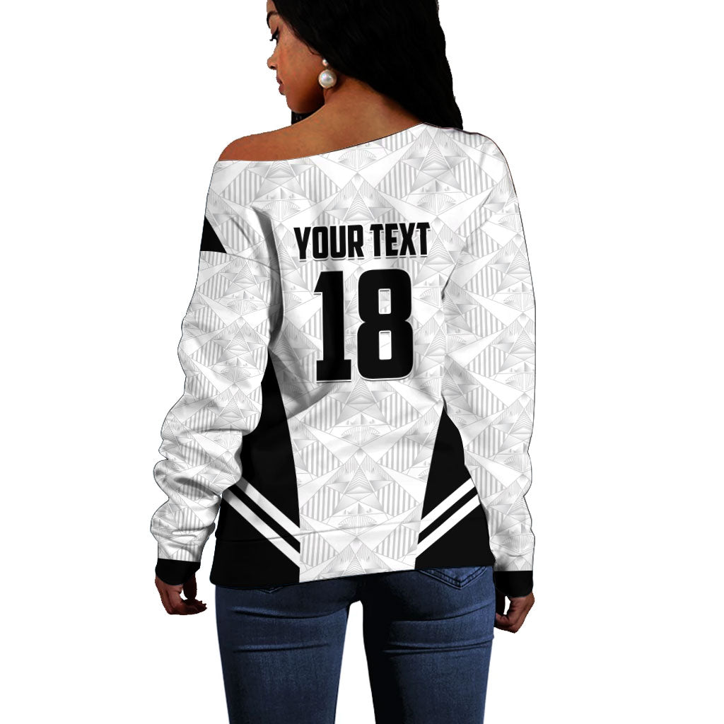 Custom Egypt Football Off Shoulder Sweater 2026 Glory Run White Edition