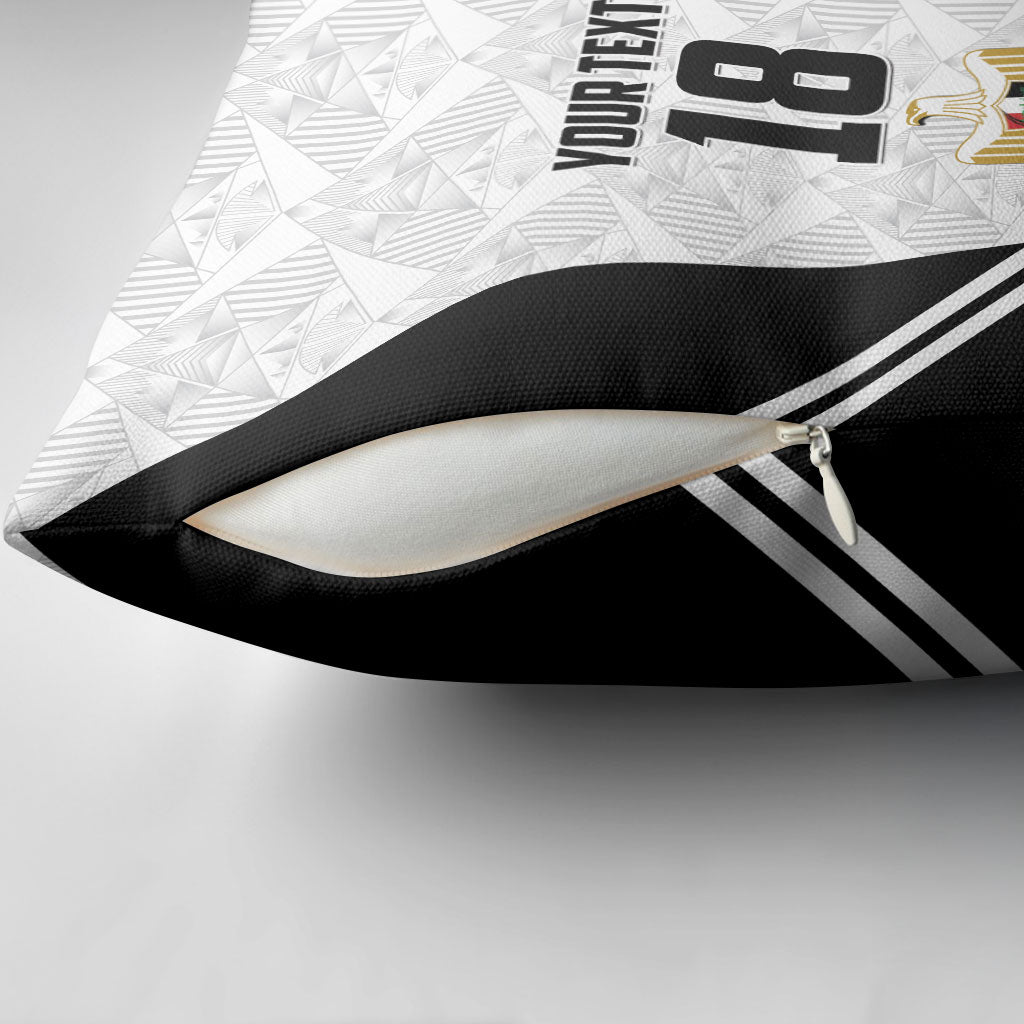 Custom Egypt Football Pillow Cover 2026 Glory Run White Edition