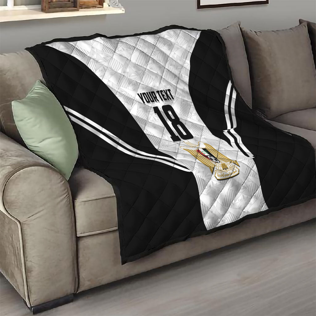Custom Egypt Football Quilt 2026 Glory Run White Edition