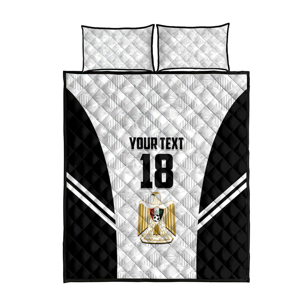 Custom Egypt Football Quilt Bed Set 2026 Glory Run White Edition