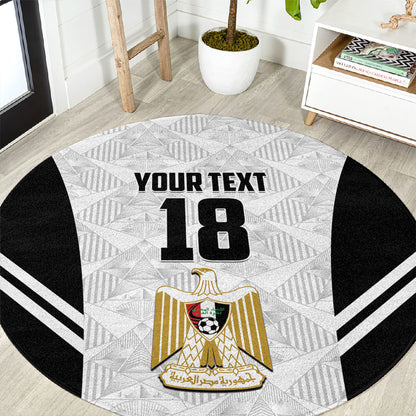 Custom Egypt Football Round Carpet 2026 Glory Run White Edition