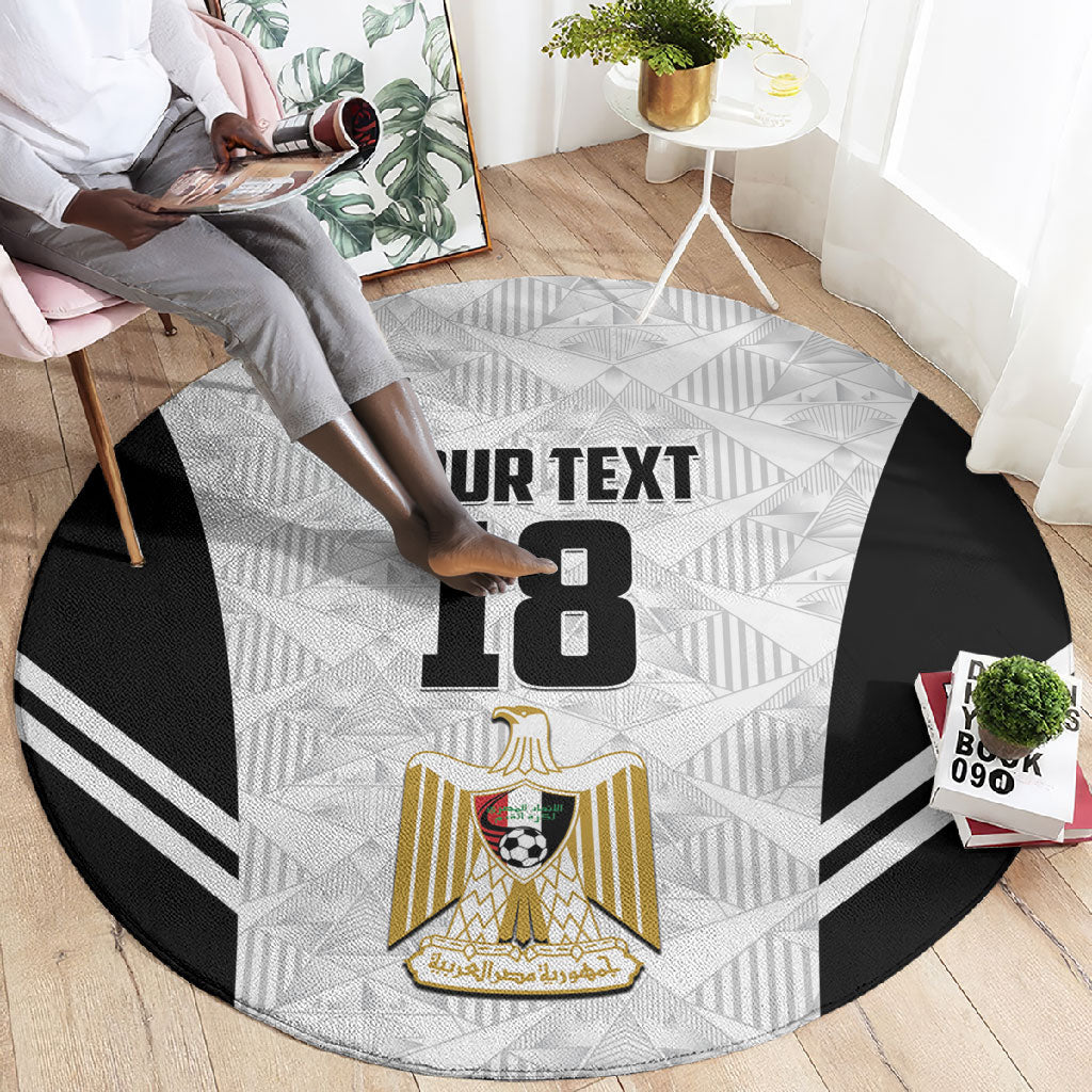 Custom Egypt Football Round Carpet 2026 Glory Run White Edition