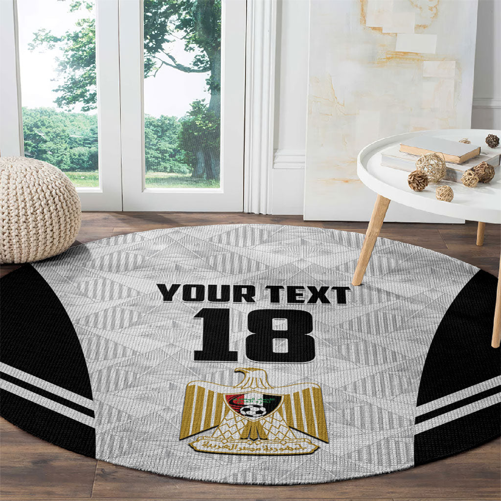 Custom Egypt Football Round Carpet 2026 Glory Run White Edition