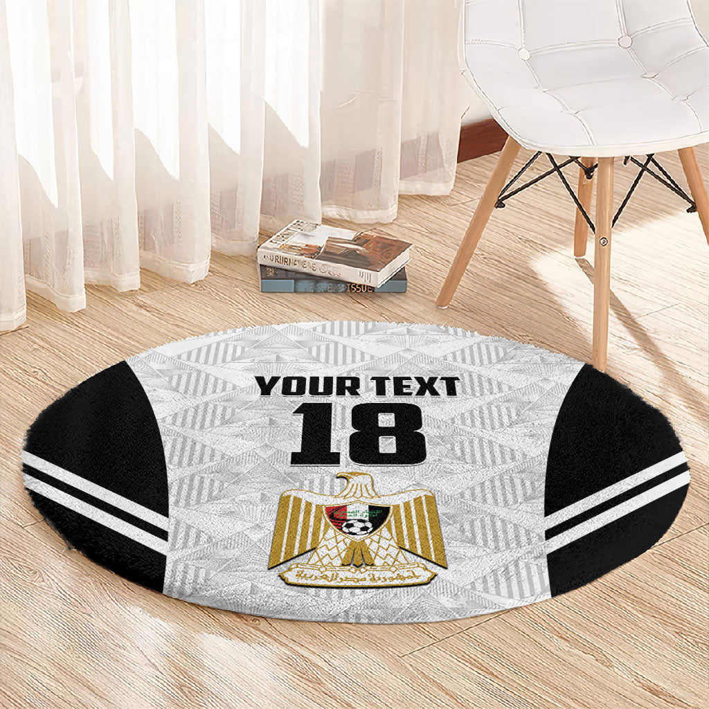 Custom Egypt Football Round Carpet 2026 Glory Run White Edition