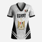 Custom Egypt Football Scrub Top 2026 Glory Run White Edition