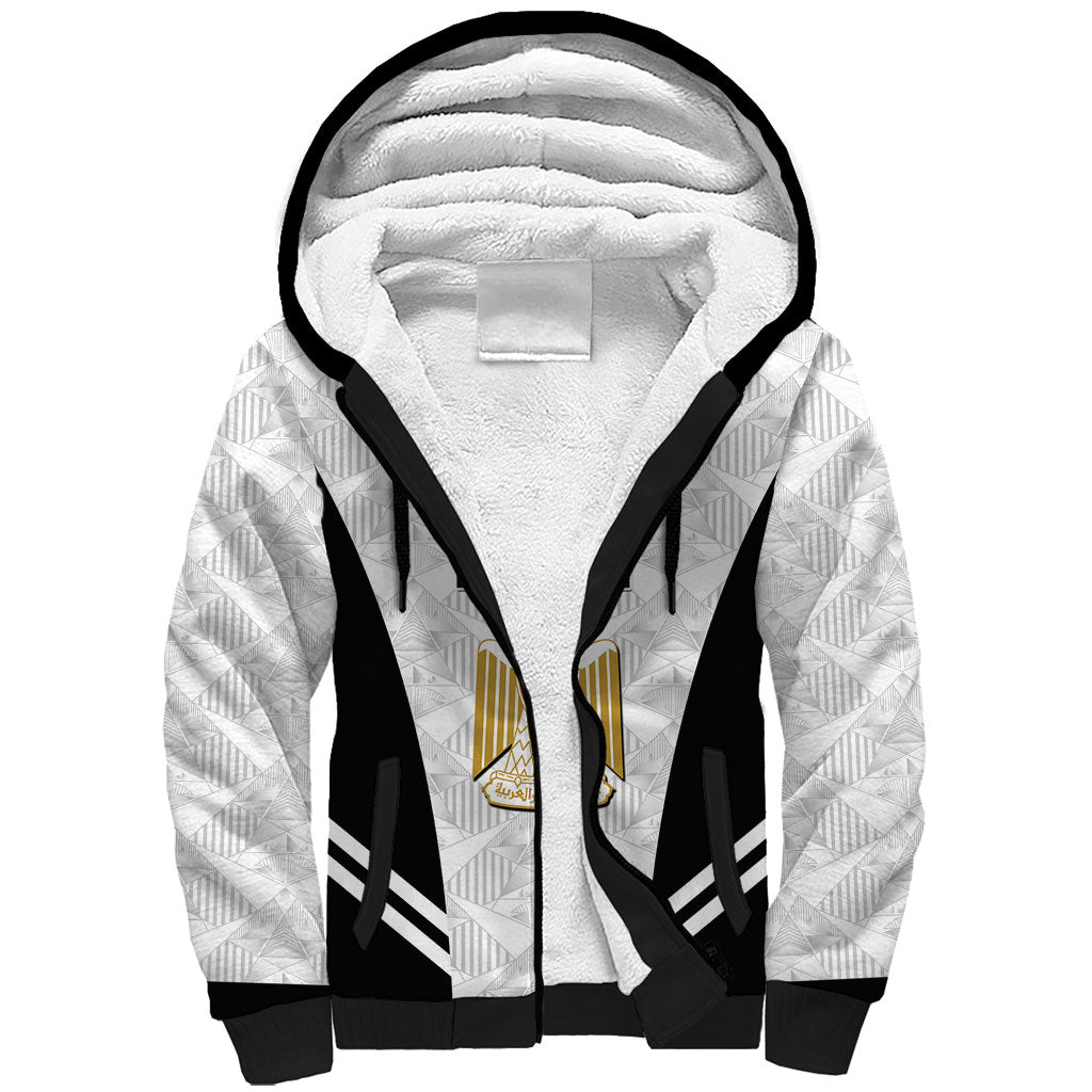 Custom Egypt Football Sherpa Hoodie 2026 Glory Run White Edition