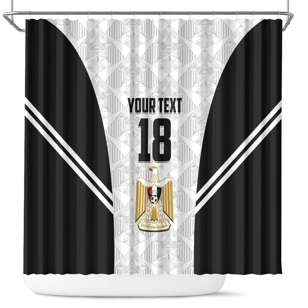 Custom Egypt Football Shower Curtain 2026 Glory Run White Edition