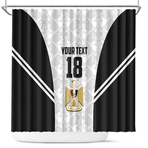 Custom Egypt Football Shower Curtain 2026 Glory Run White Edition