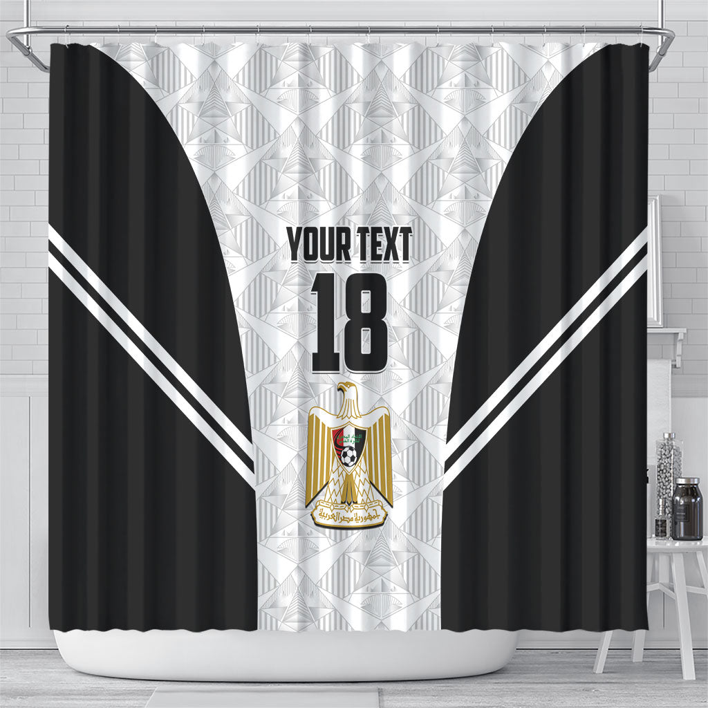 Custom Egypt Football Shower Curtain 2026 Glory Run White Edition